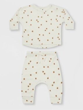 Quincy Mae | Nectarines Jersey Top  Kids Pajama Pants Set